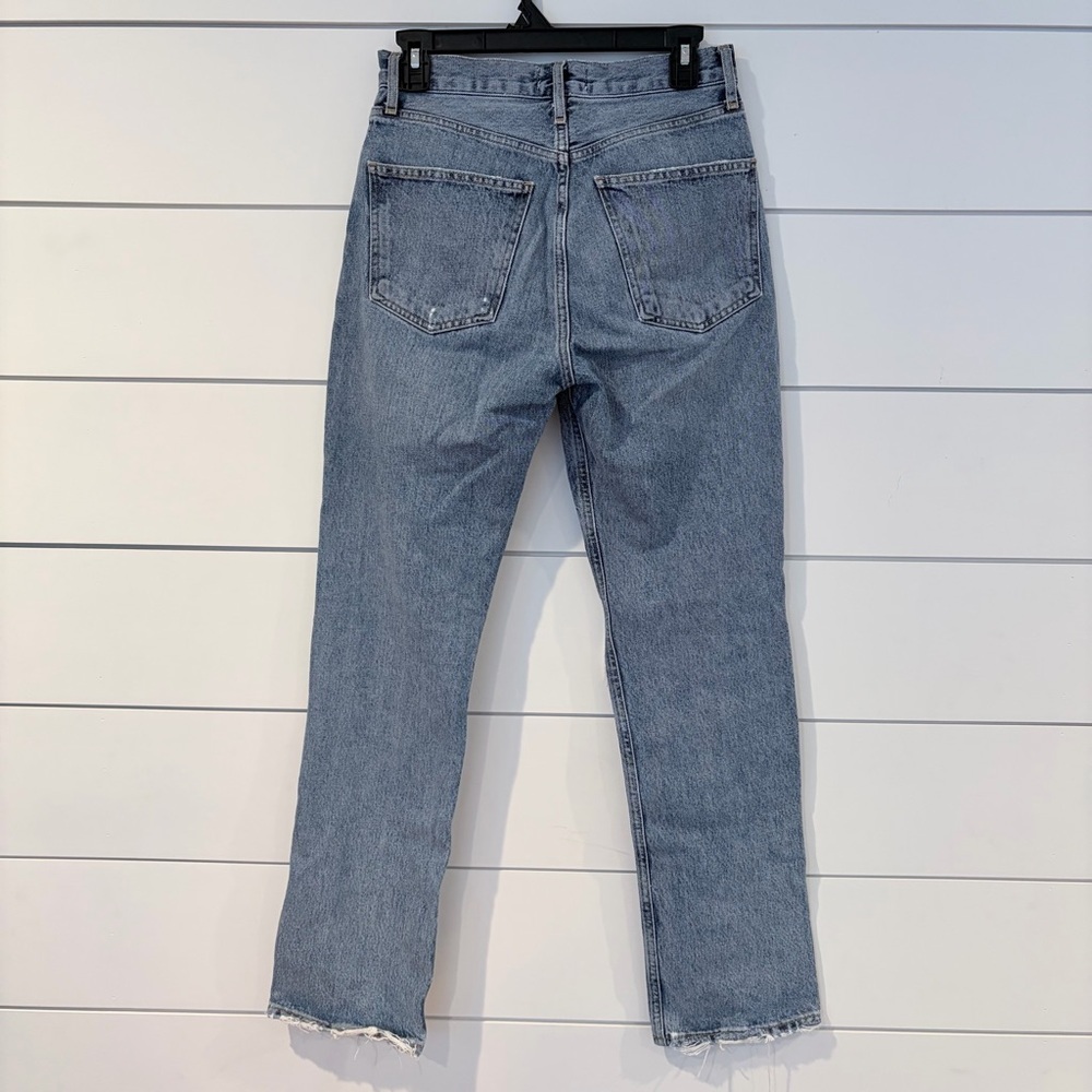 AGOLDE 90s High Rise Straight Distressed Jeans 25 Premium Vintage - Picture 3 of 8